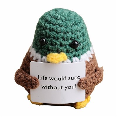 Horgolt kiskacsa plüss